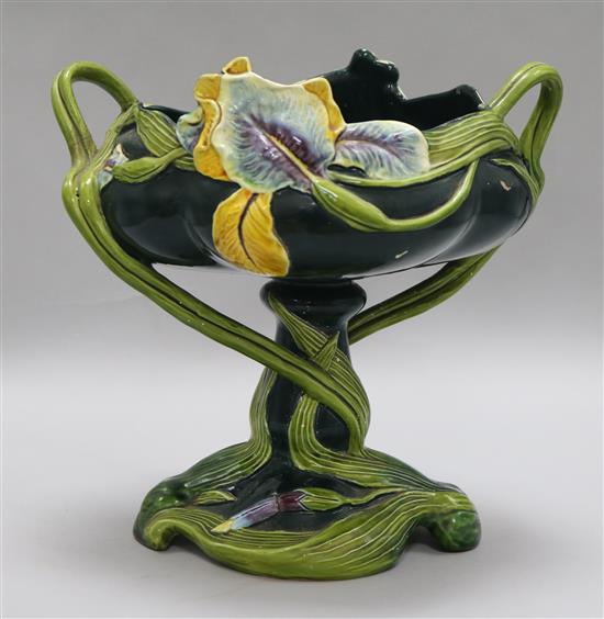 An Austrian Art Nouveau pottery centrepiece bowl